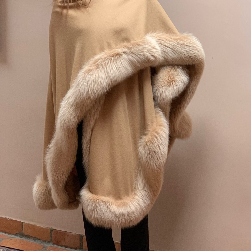 fur cape shawl